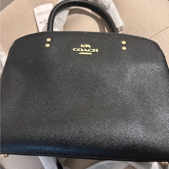 Coach Black Leather Handbag - Picture 1 of 4